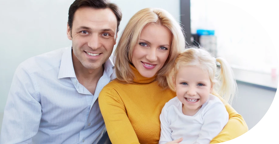 happy family at the dentist